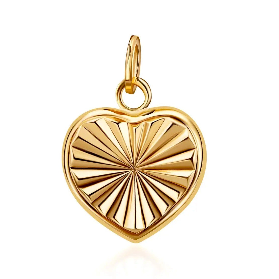 RADIANT Diamond Cut Heart Charm