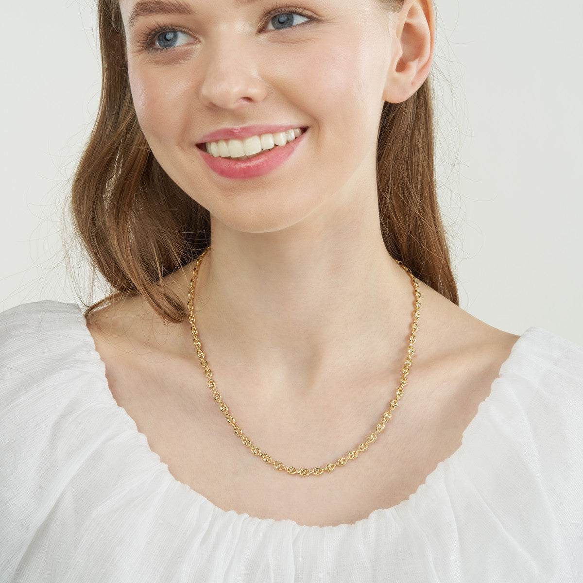SAILOR Puffed Mariner Gold Chain 4.5mm