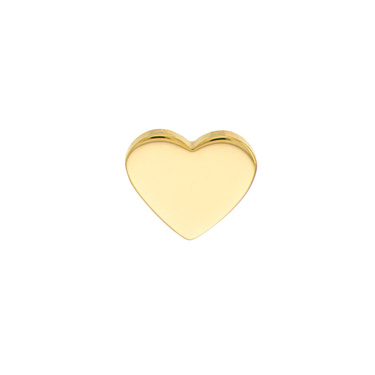 HEART Flat Gold Studs