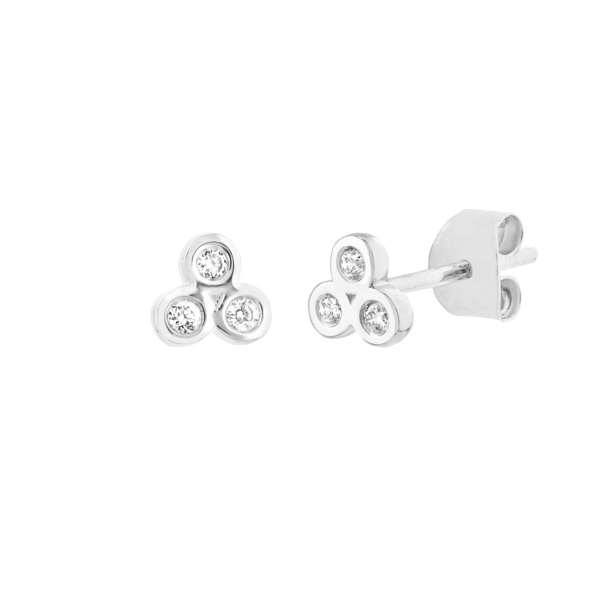 TRINITY Diamond Triangle Studs