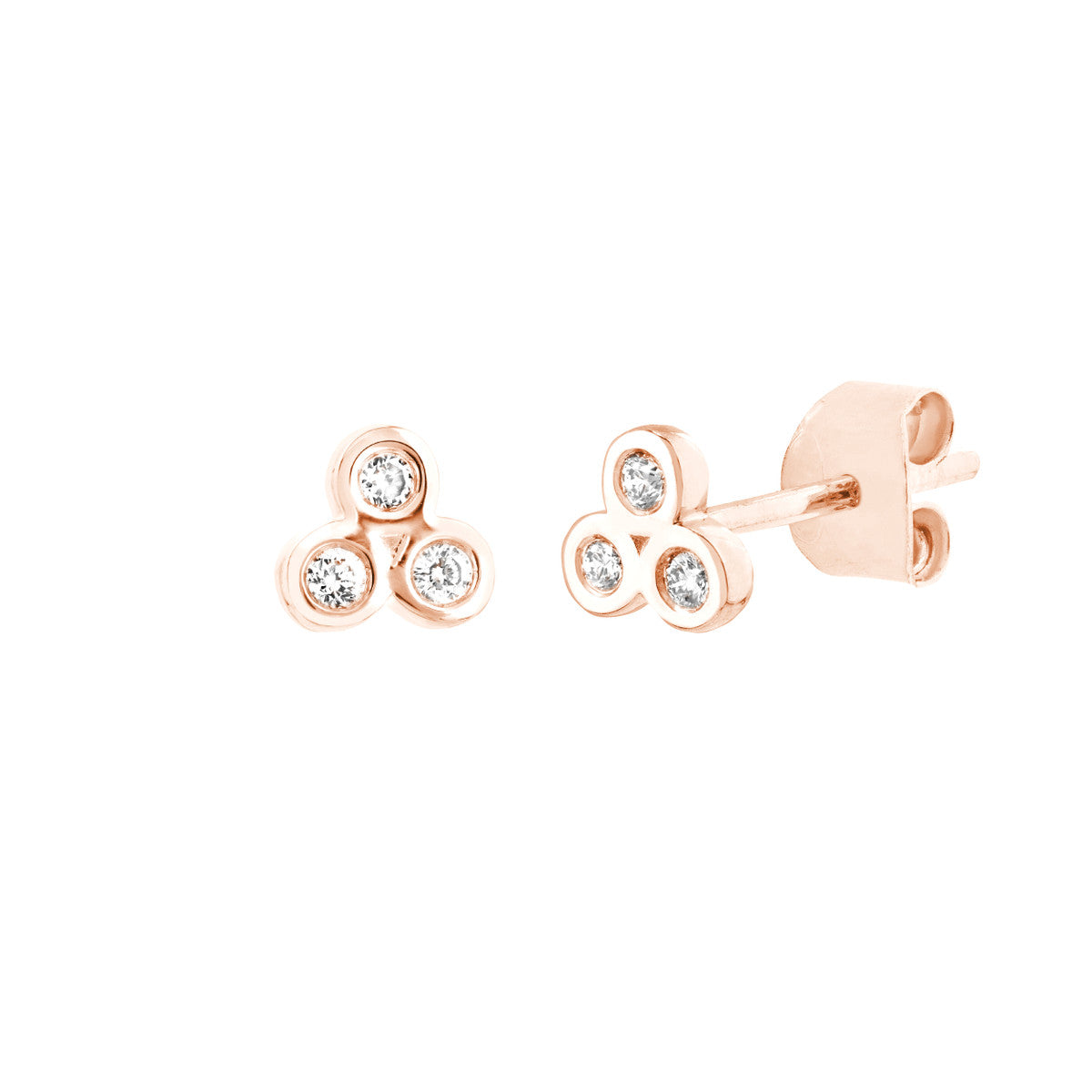TRINITY Diamond Triangle Studs