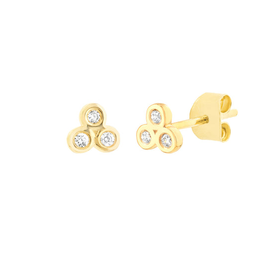 TRINITY Diamond Triangle Studs