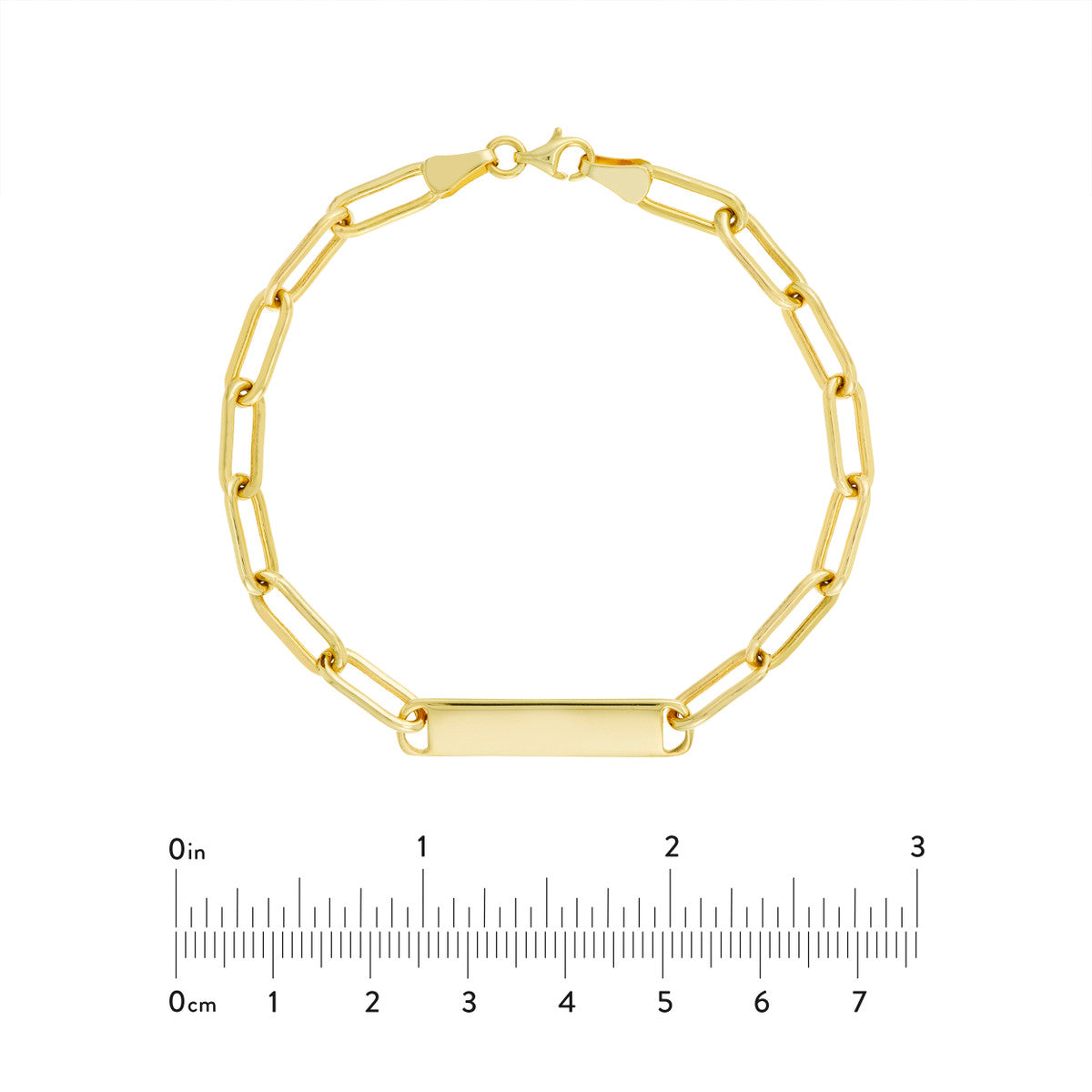 ID Bar Paper Clip Chain Bracelet
