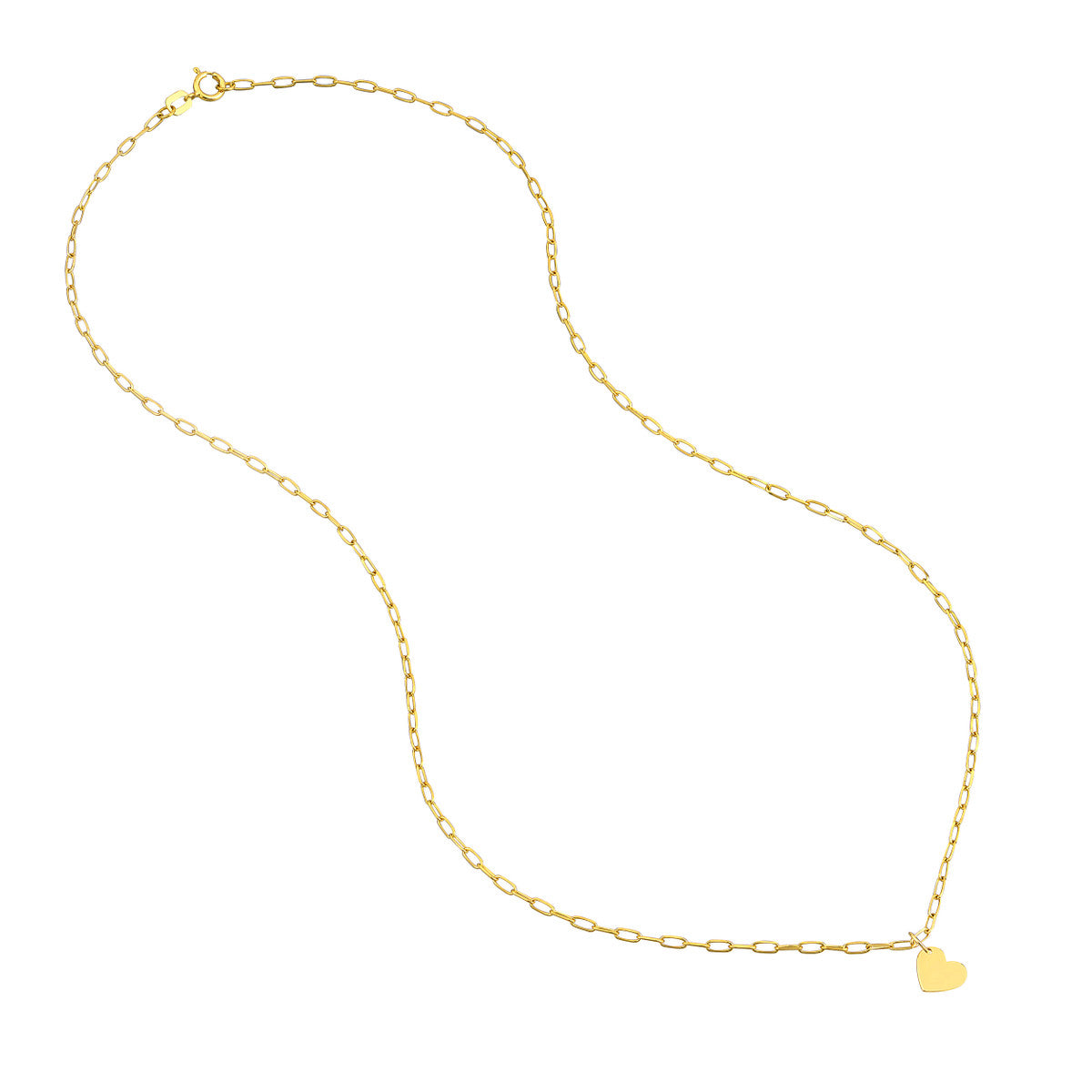 HEART Pendant on Paper Clip Chain