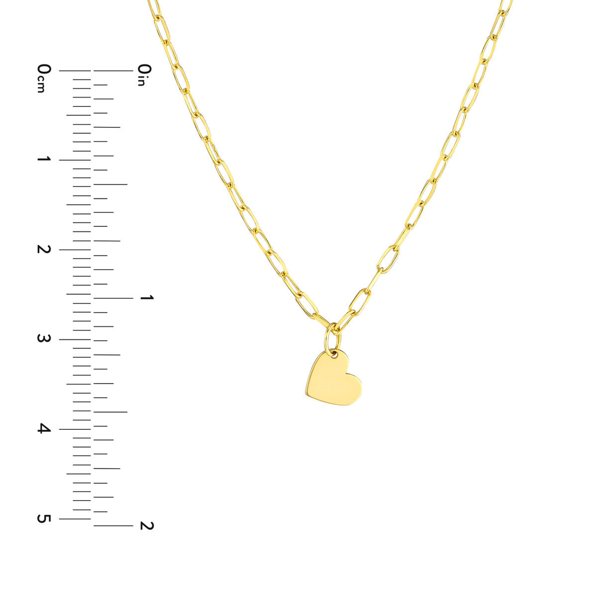 HEART Pendant on Paper Clip Chain