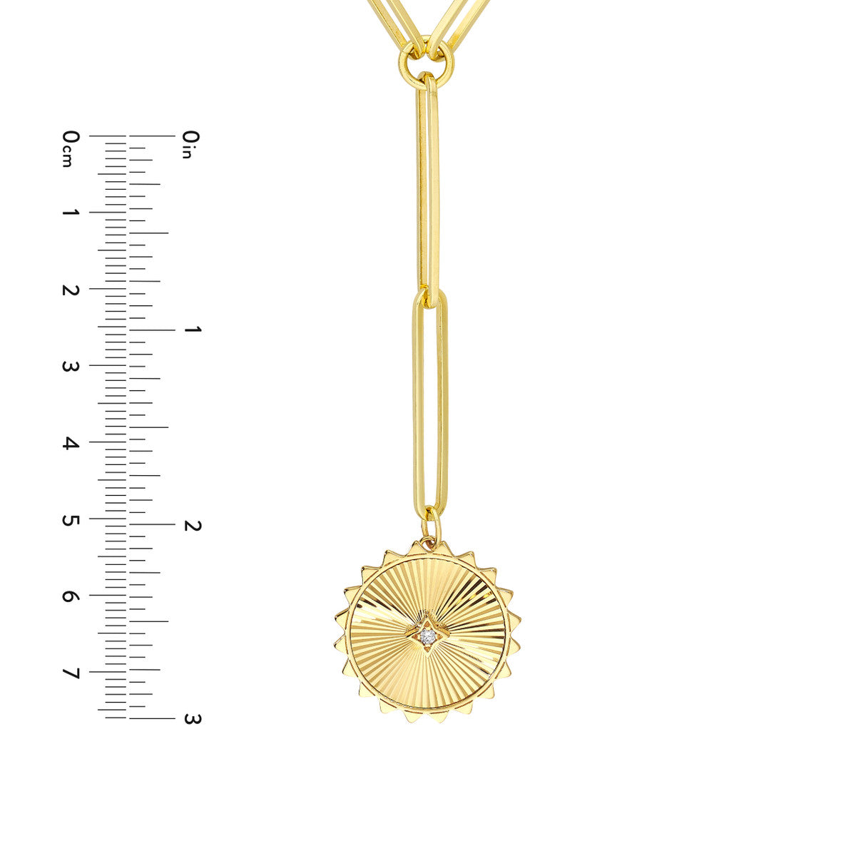 RADIANT Medallion Diamond Pendant Lariat Necklace