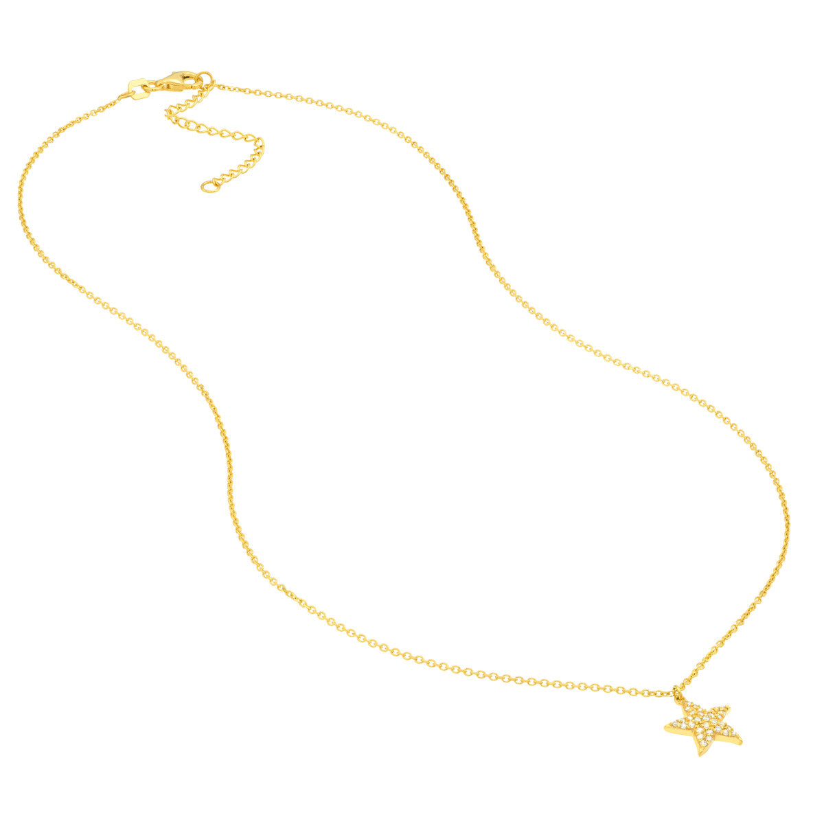 STARFISH Pave Diamond Pendant Necklace