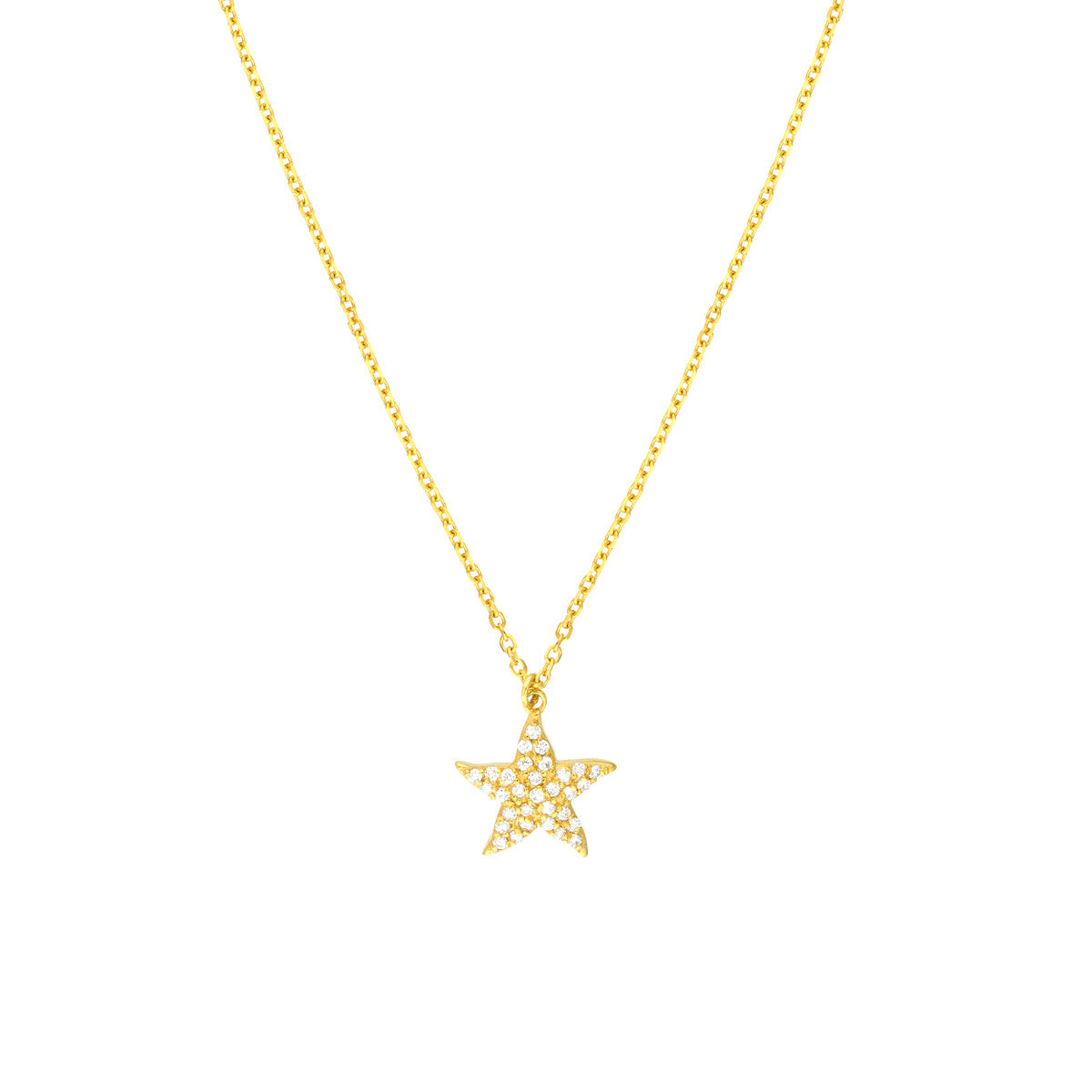 STARFISH Pave Diamond Pendant Necklace