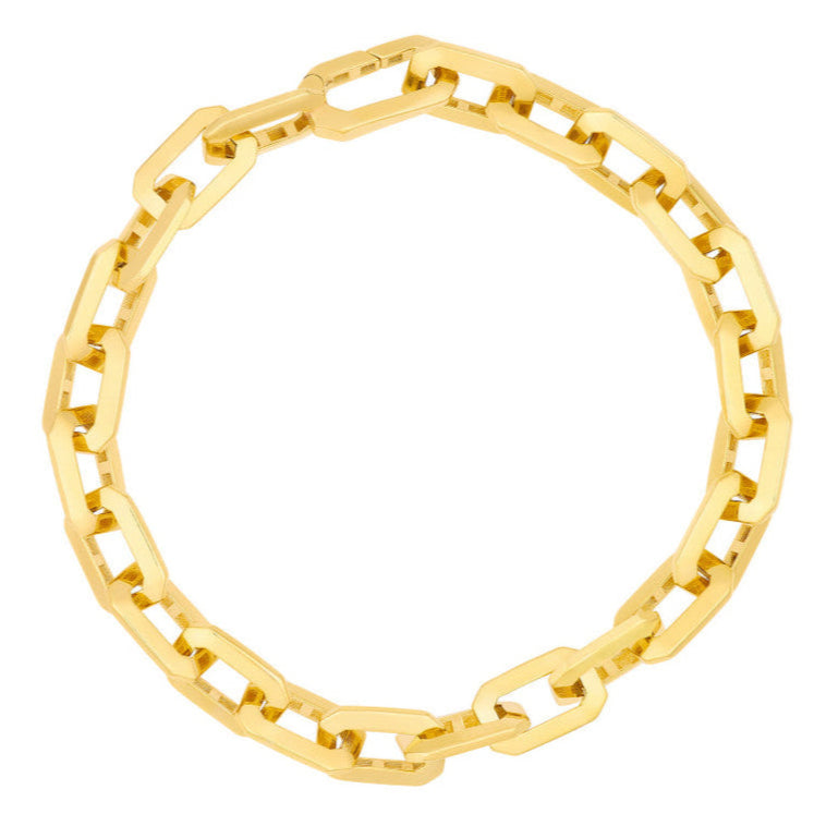 Octagon Long Link Fancy Bracelet - Heavyweight