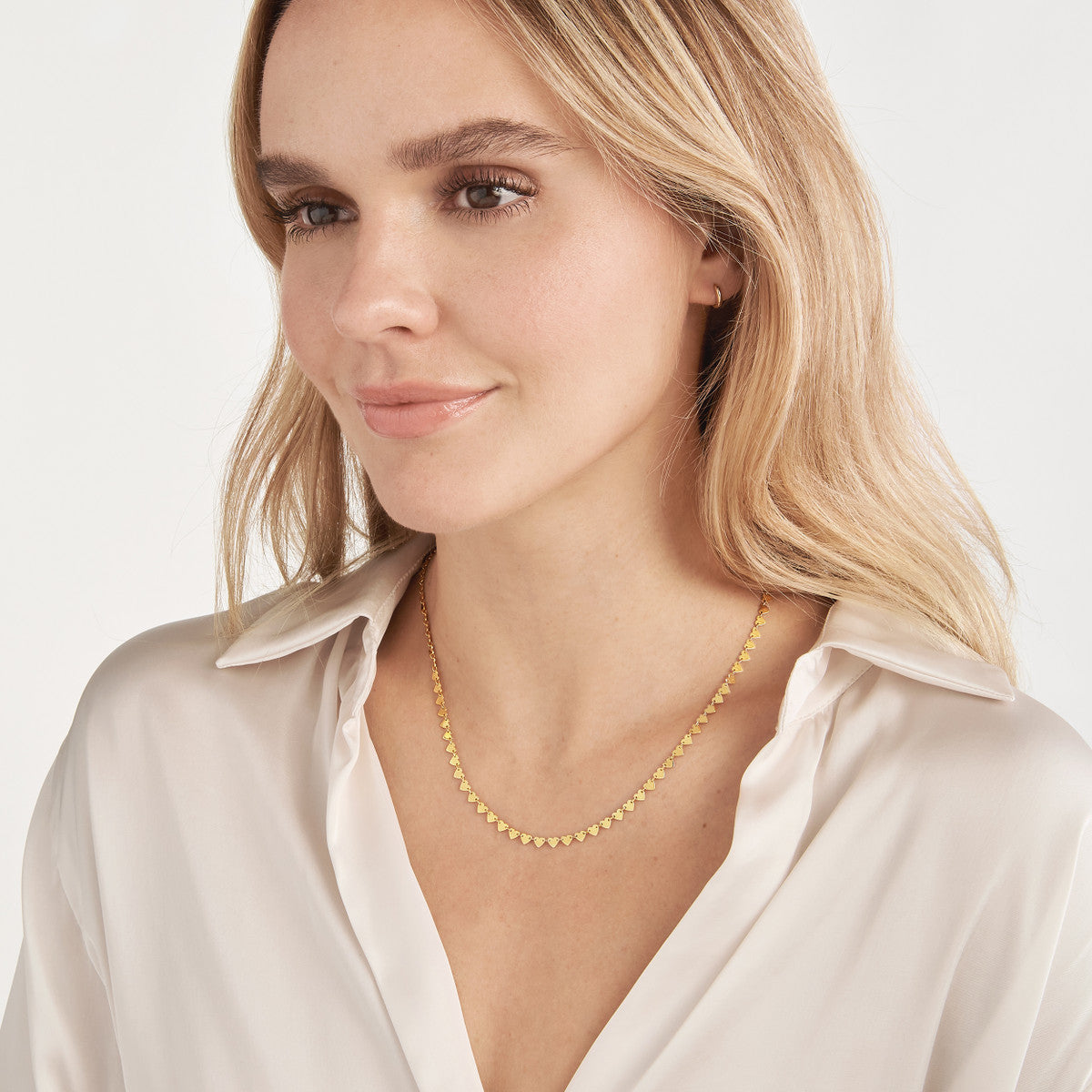SHIMMER Heart Line Necklace