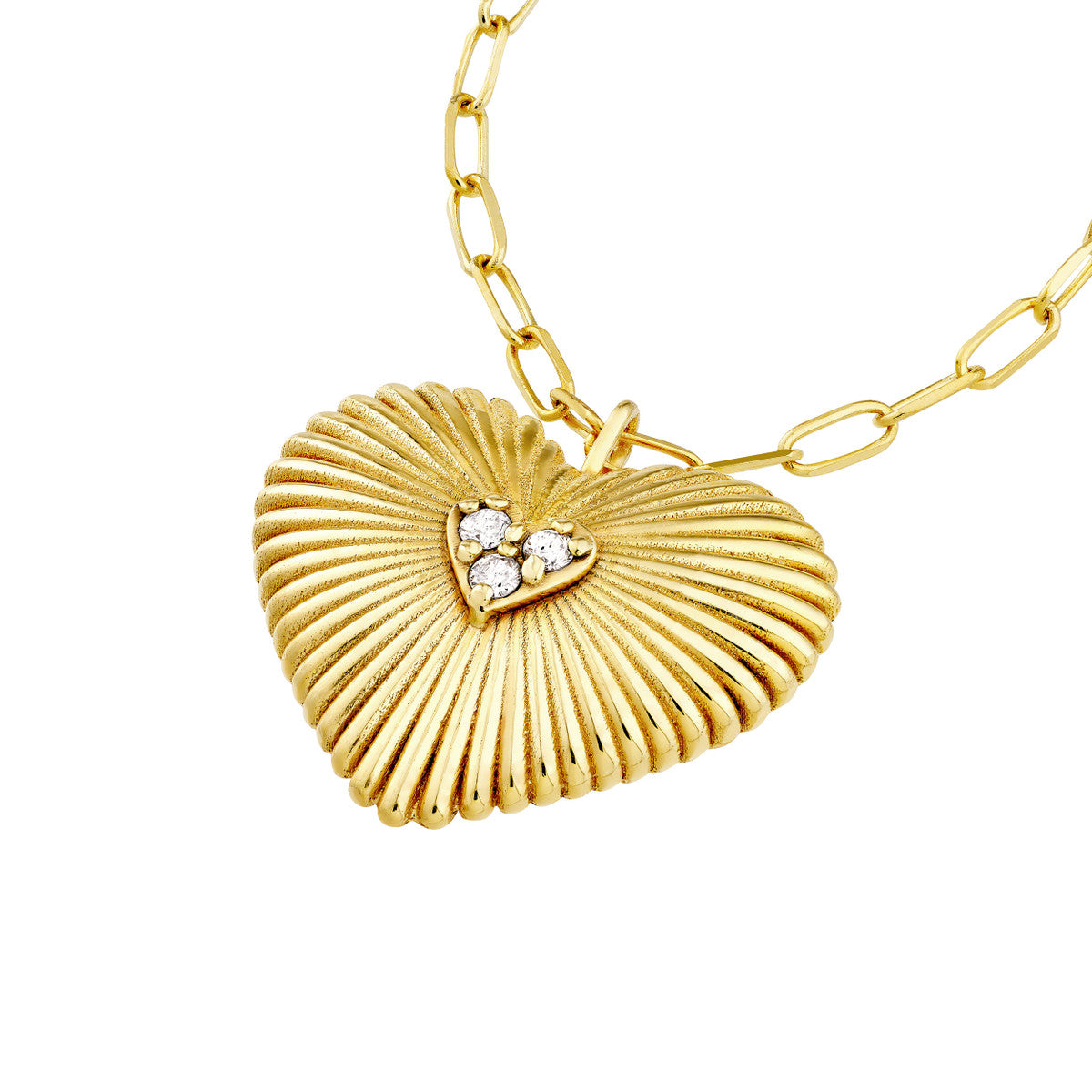 RADIANT Diamond Heart Pendant Necklace
