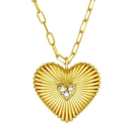 RADIANT Diamond Heart Pendant Necklace