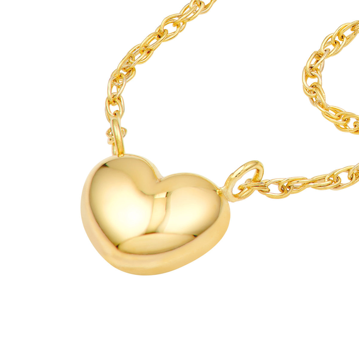 HEART Puff Pendant Necklace