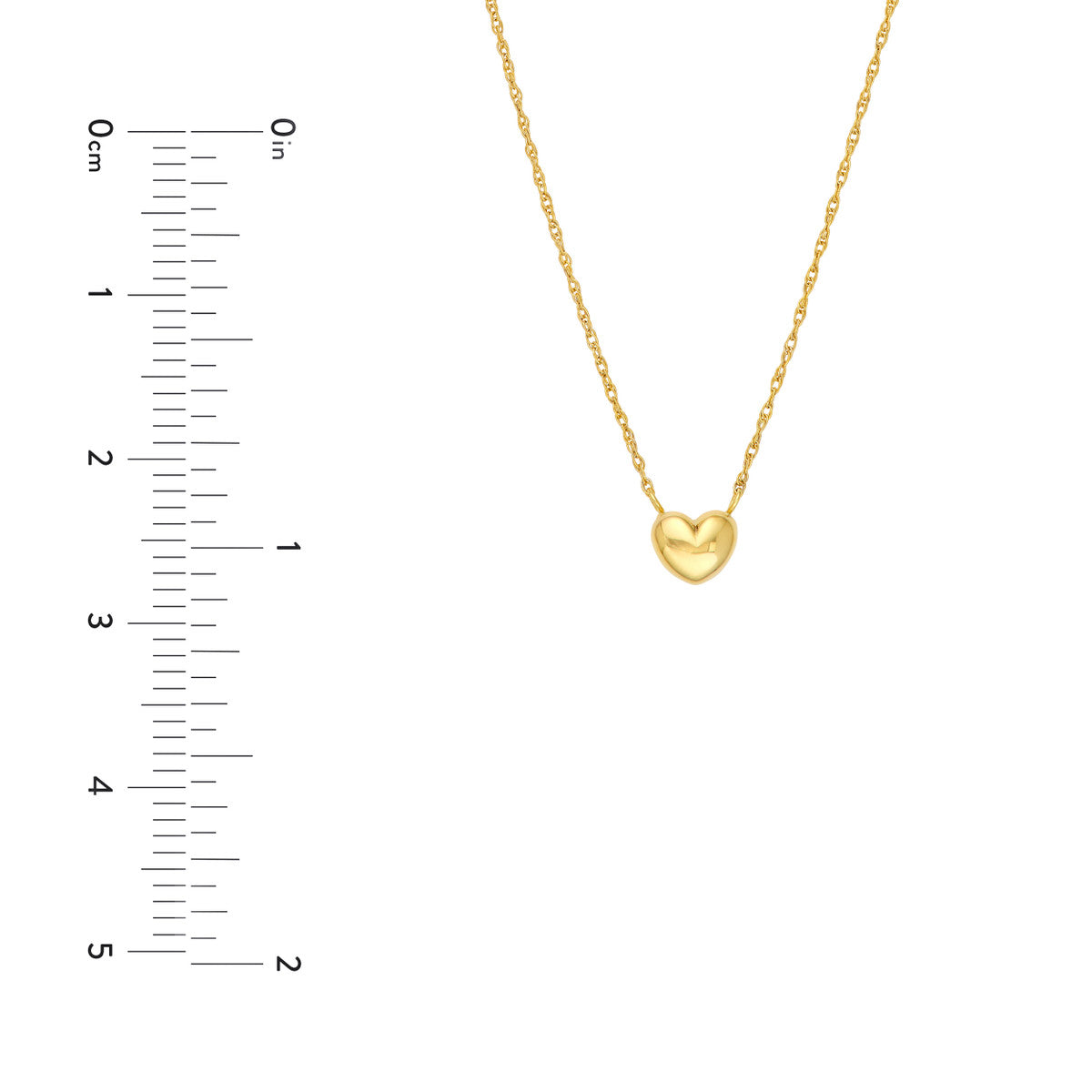 HEART Puff Pendant Necklace
