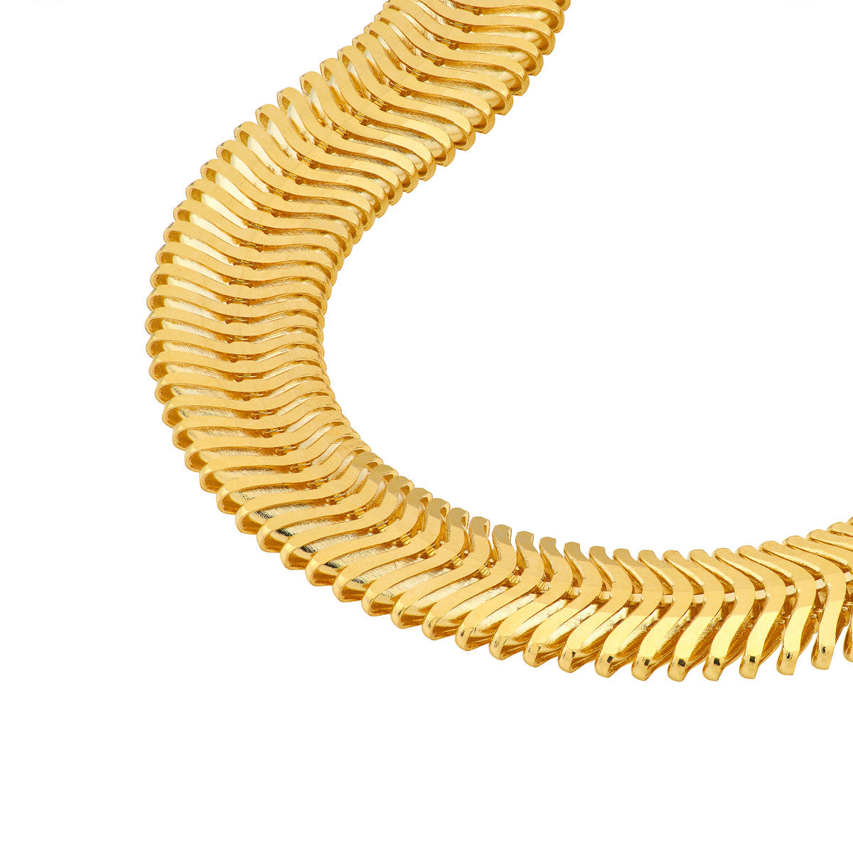 BIG GOLD Wide Snake Chain Necklace