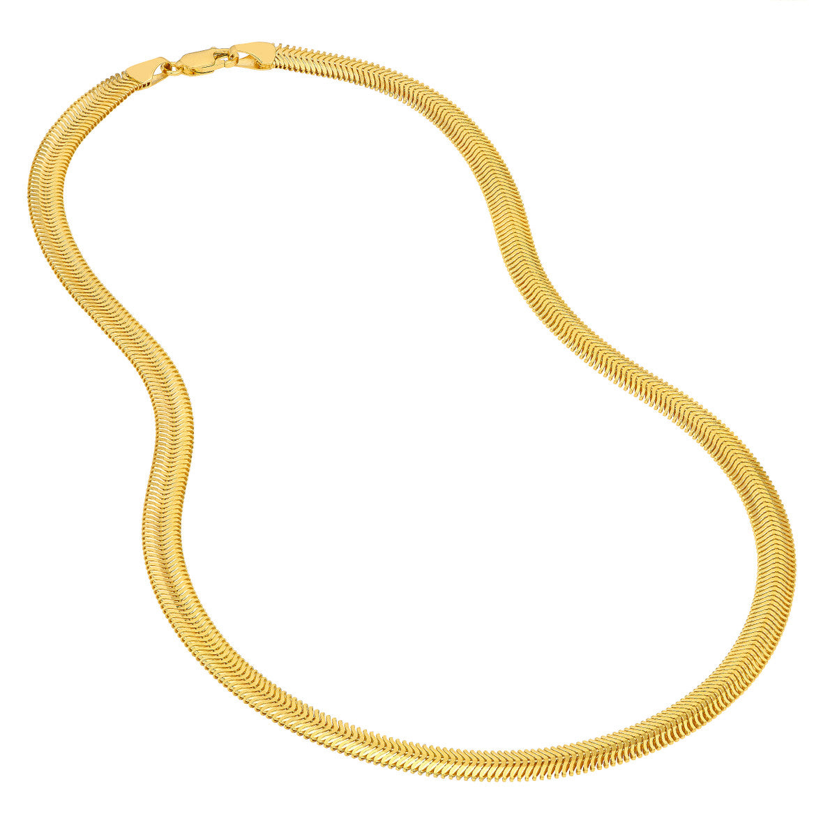 BIG GOLD Wide Snake Chain Necklace