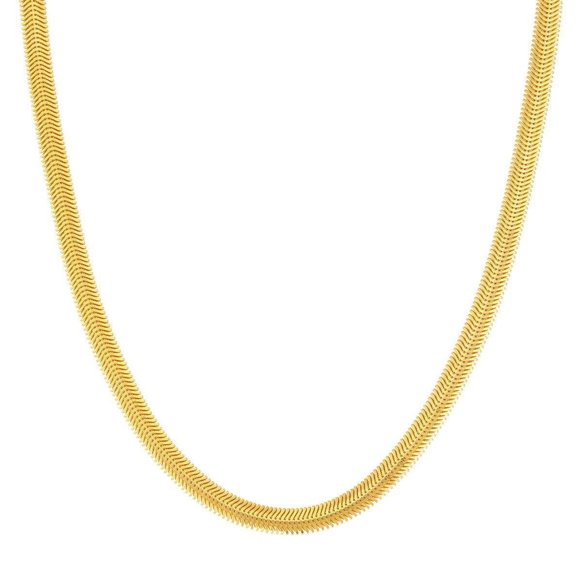 BIG GOLD Wide Snake Chain Necklace