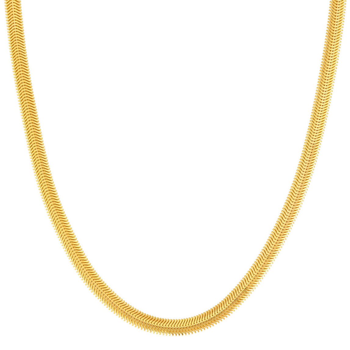 BIG GOLD Wide Snake Chain Necklace