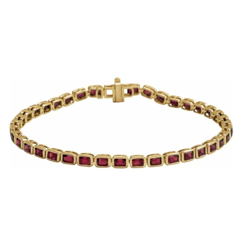 BLACK CHERRY Garnet Tennis Bracelet
