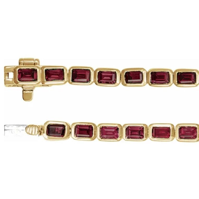 BLACK CHERRY Garnet Tennis Bracelet