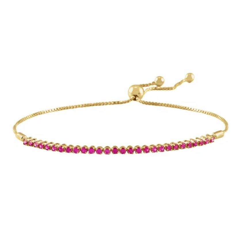 LOVE STACK Ruby Bolo Bracelet