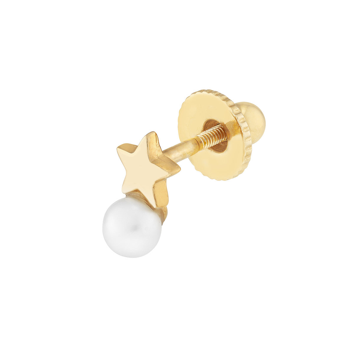 FLOWER GIRL Star + Pearl Stud Earrings