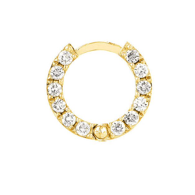 CLASSIC Side Diamond Huggie Earrings