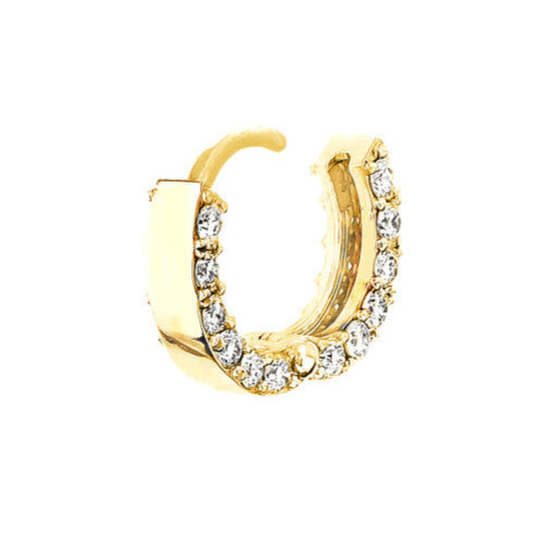 CLASSIC Side Diamond Huggie Earrings