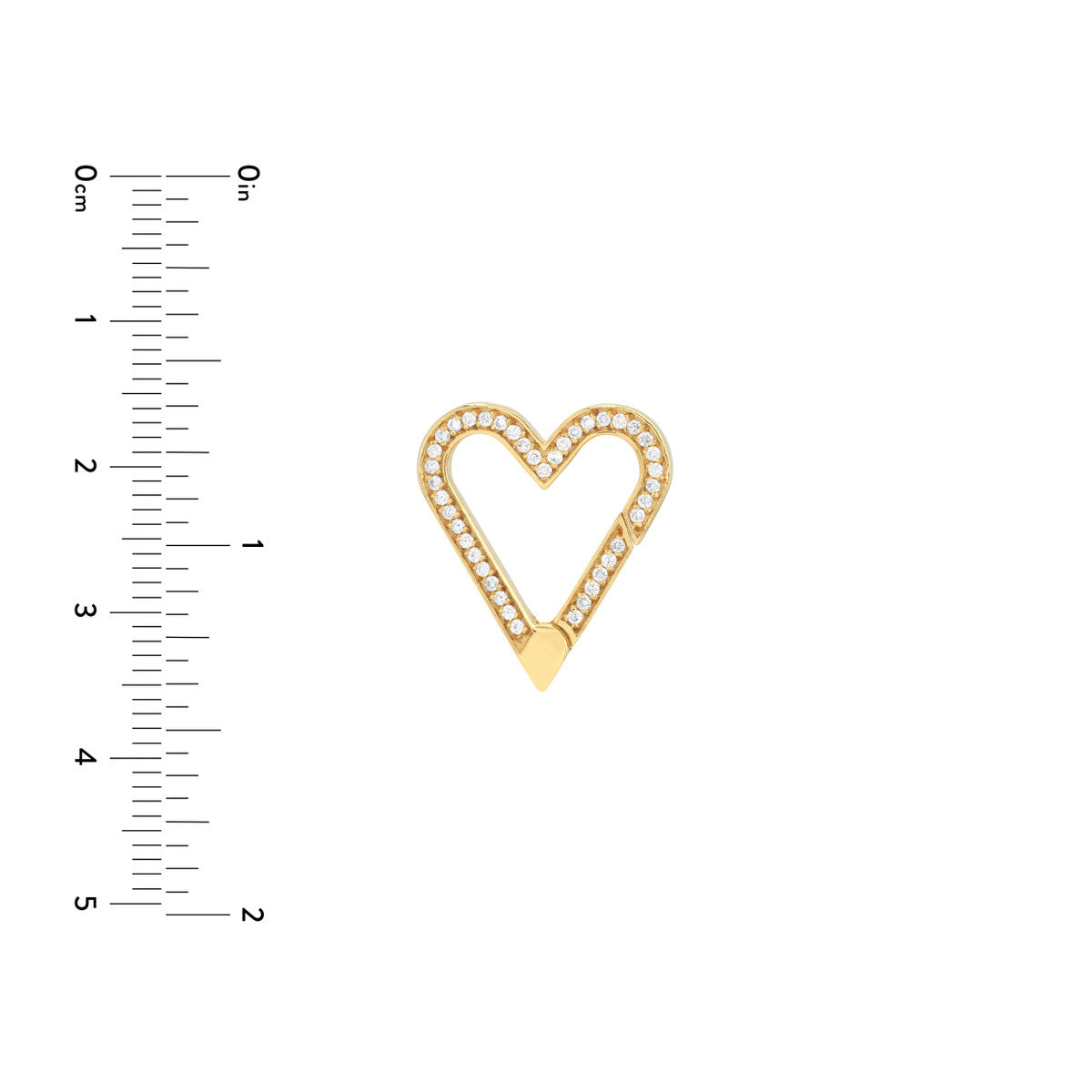 HEART Diamond Open Push Chain Lock