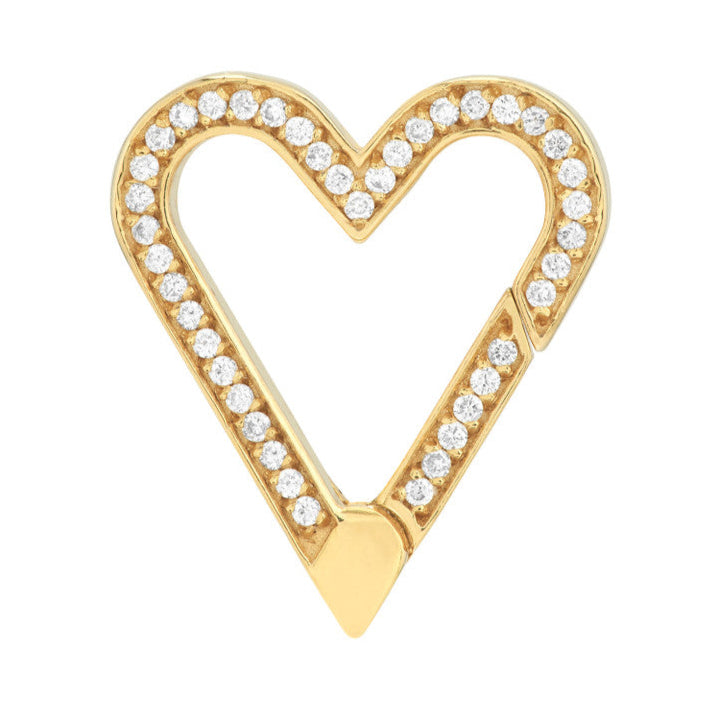 HEART Diamond Open Push Chain Lock