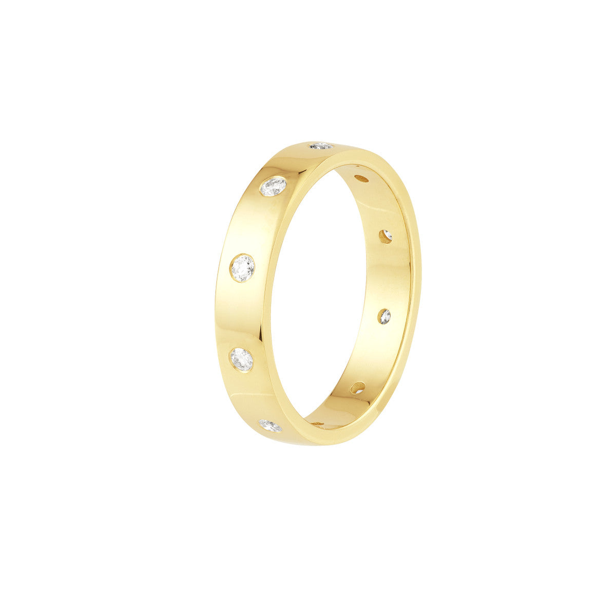 RIVER Flush Set Diamond Eternity Band