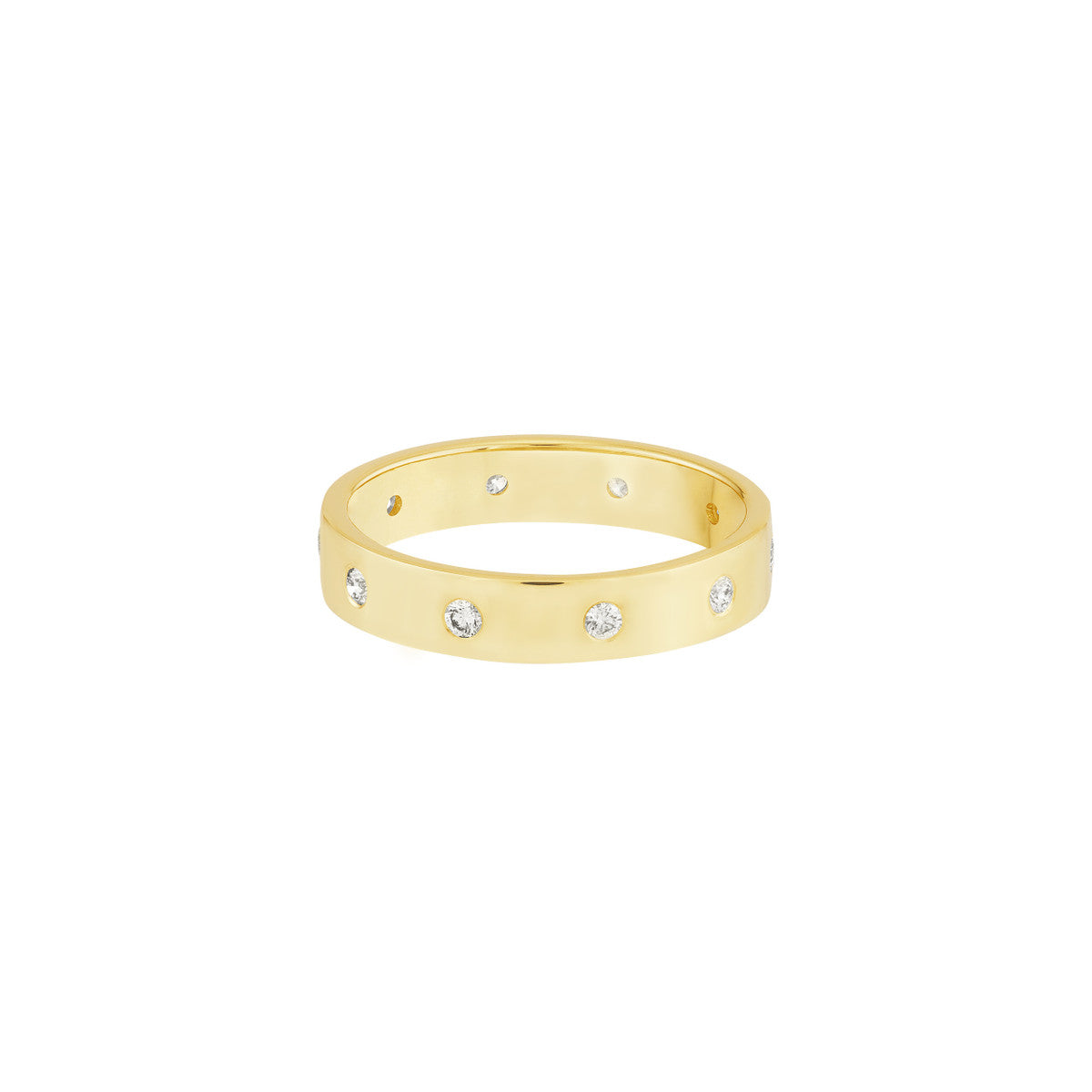 RIVER Flush Set Diamond Eternity Band