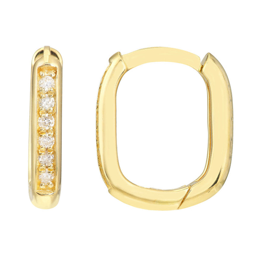 CHANNEL Diamond Hoops - Small