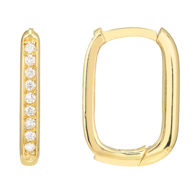 CHANNEL Diamond Hoops - Medium