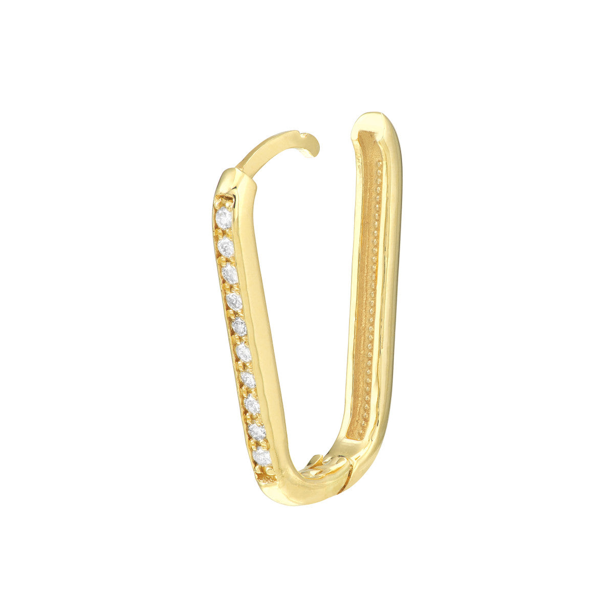 CHANNEL Diamond Hoops - Long