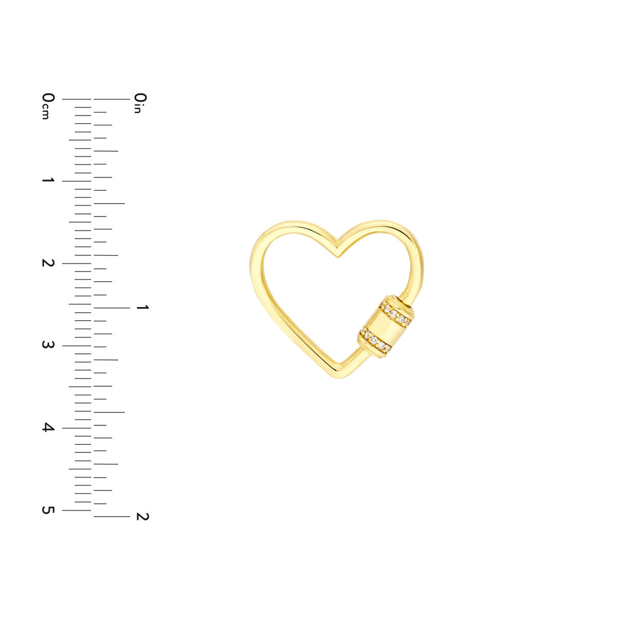 HEART Diamond Barrel Twist Chain Clasp