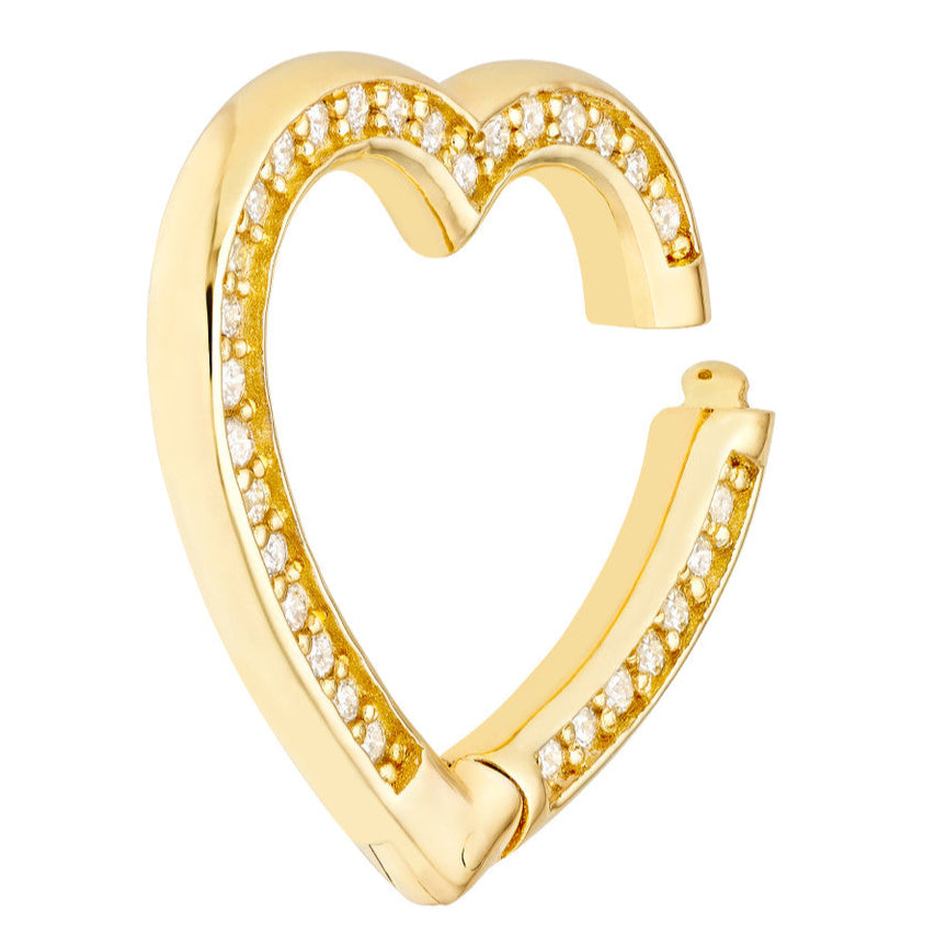 HEART Diamond Snap Chain Lock