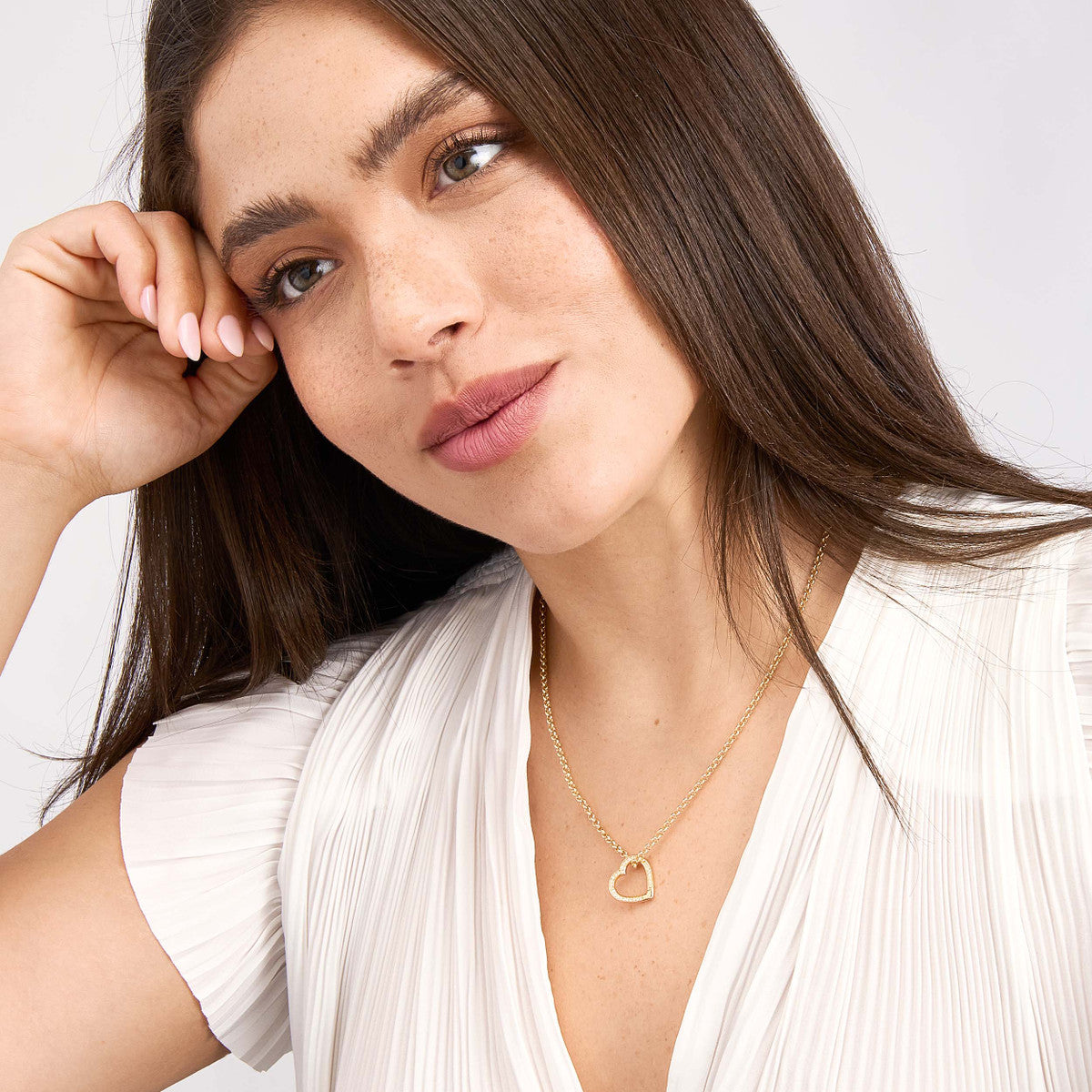 HEART Diamond Snap Chain Lock