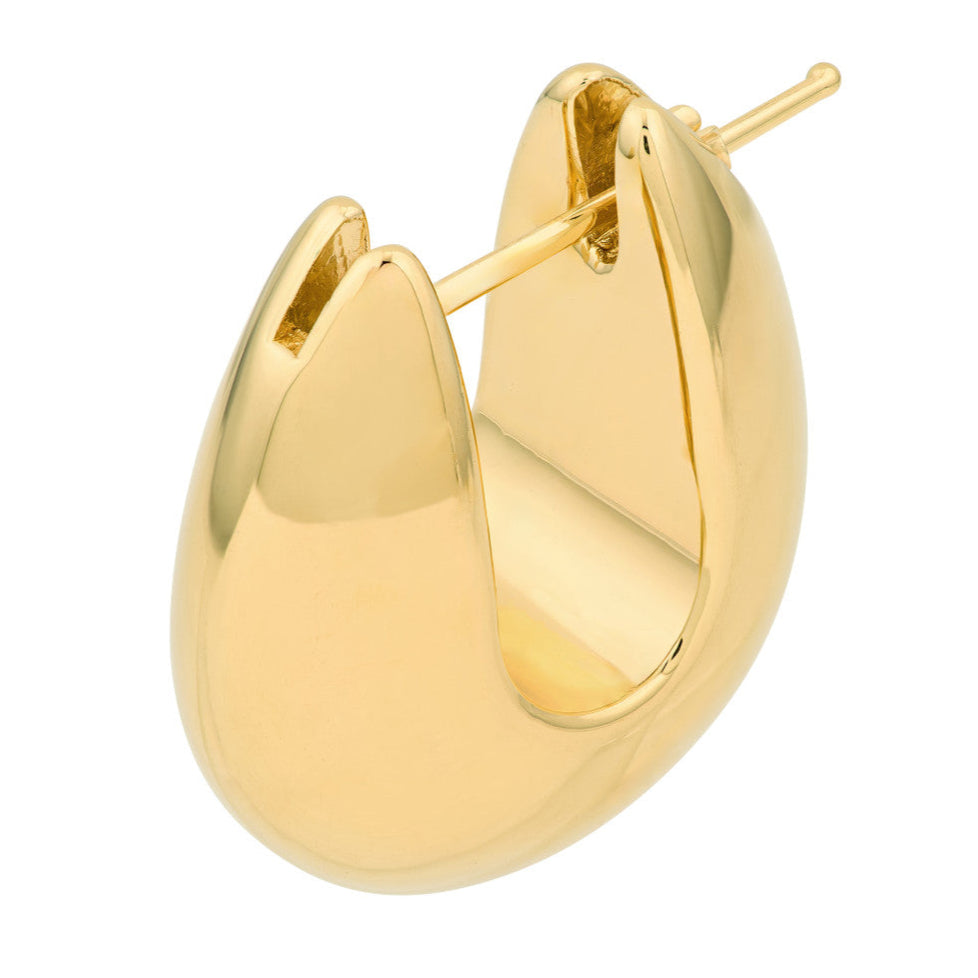 BUBBLES Puff Wide Round Puff Hoop Earrings
