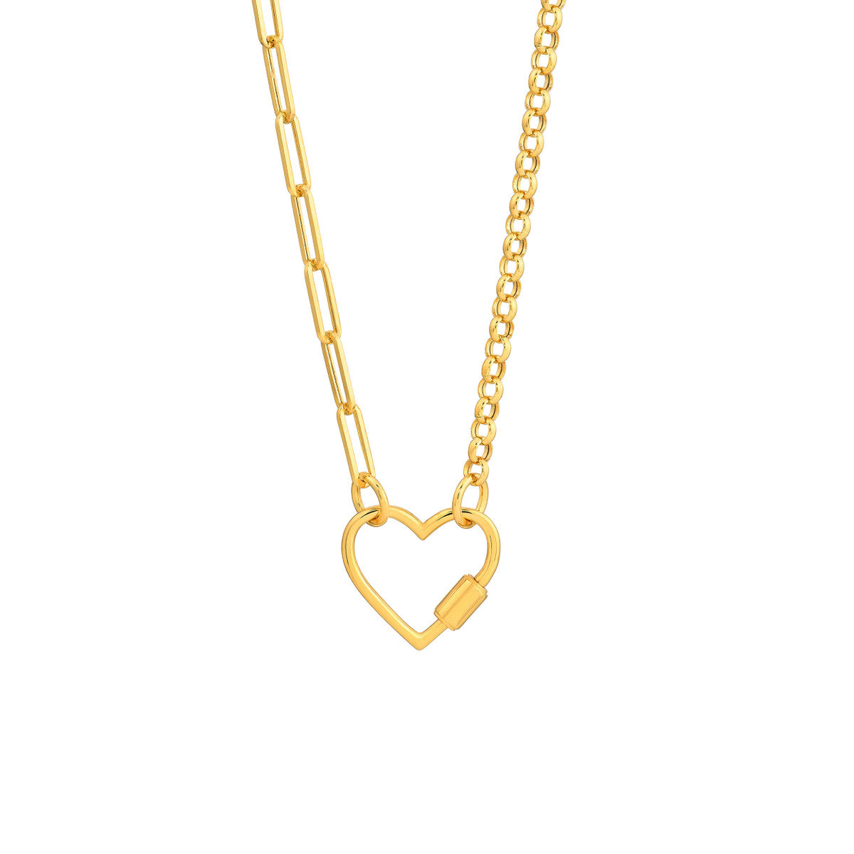 HEART Twist Barrel Lock Chain Clasp