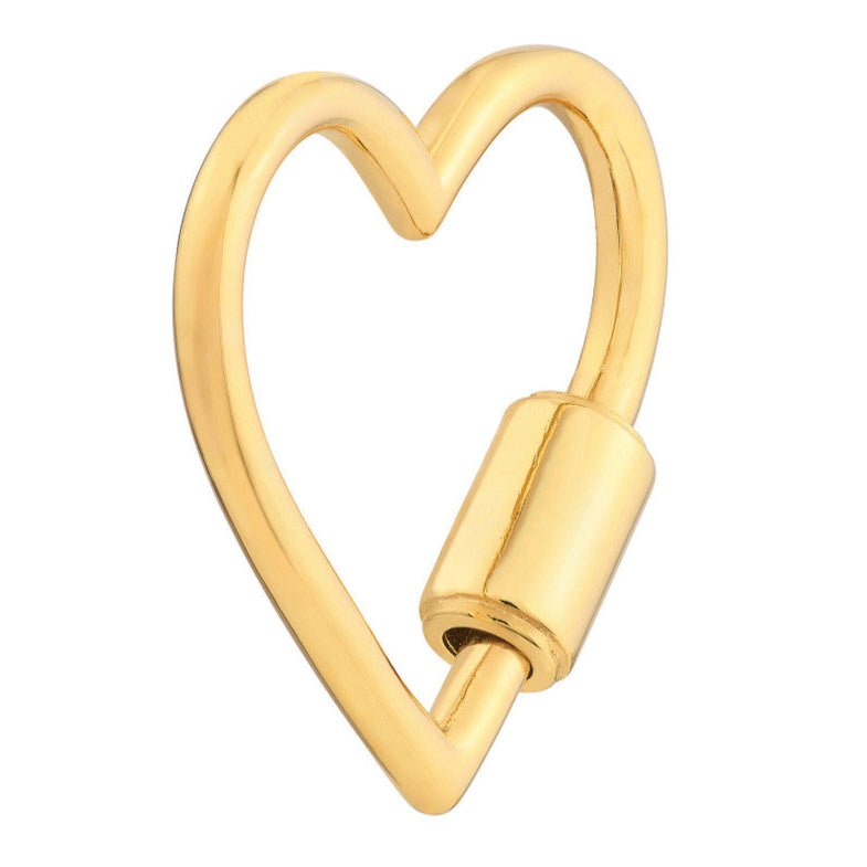 HEART Twist Barrel Lock Chain Clasp
