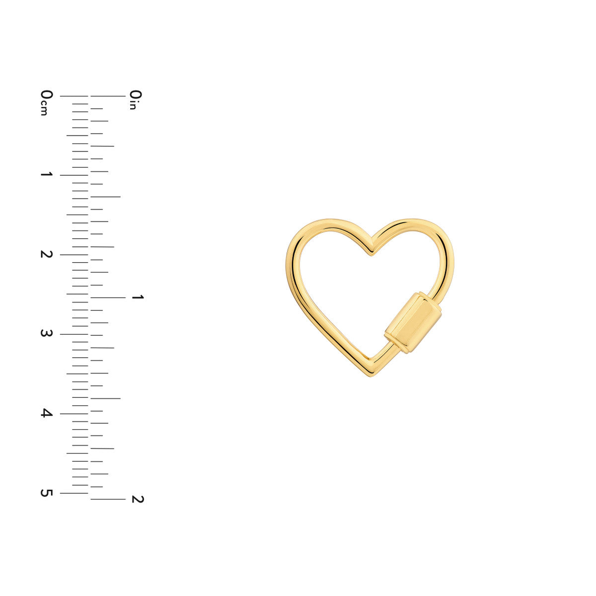 HEART Twist Barrel Lock Chain Clasp