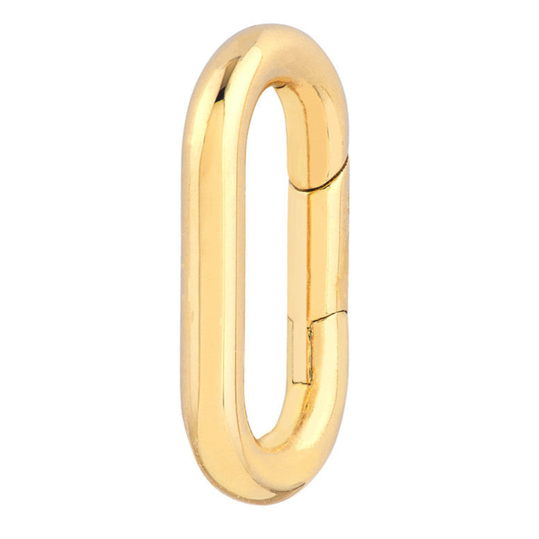 Oval Polished Link Twist Link Snap Lock