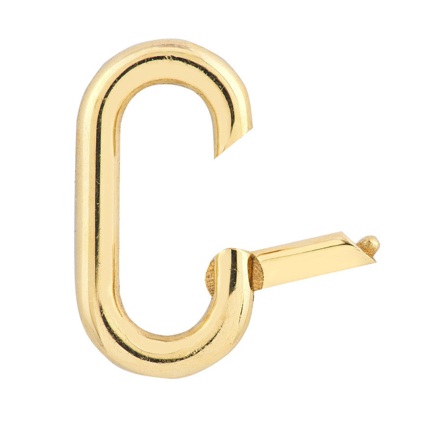 Oval Polished Link Twist Link Snap Lock