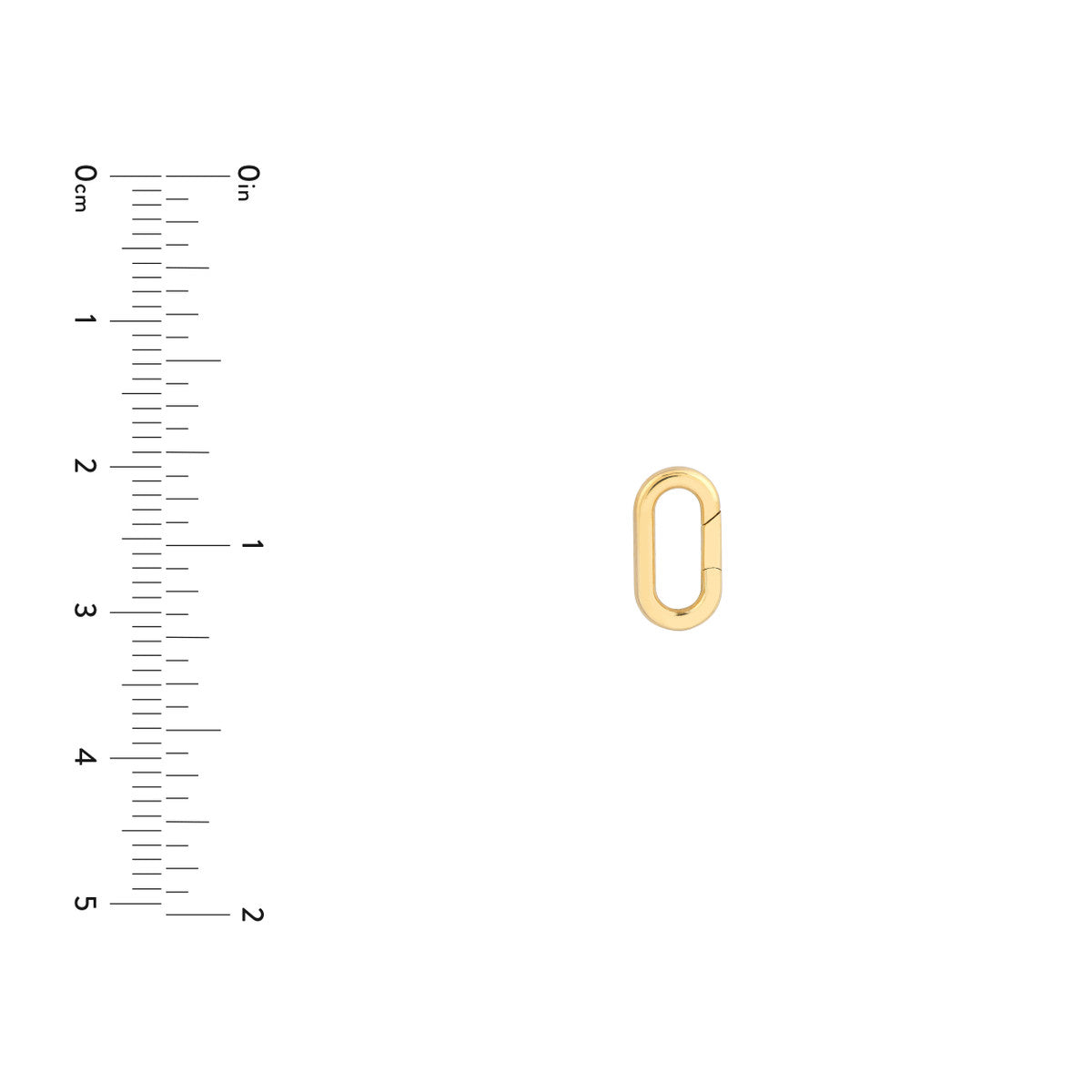 Oval Polished Link Twist Link Snap Lock