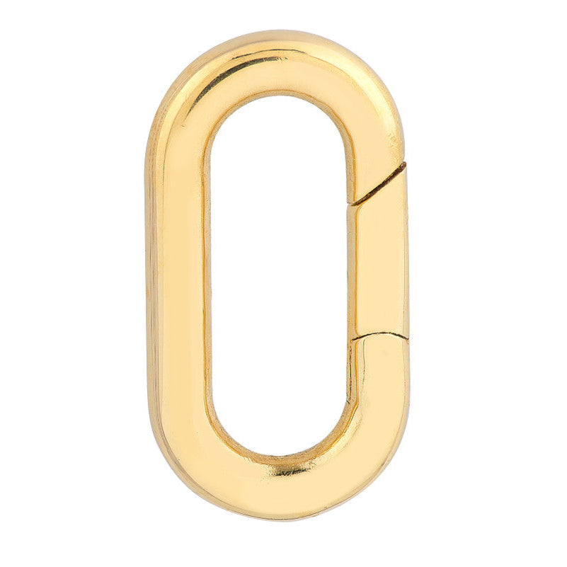 Oval Polished Link Twist Link Snap Lock