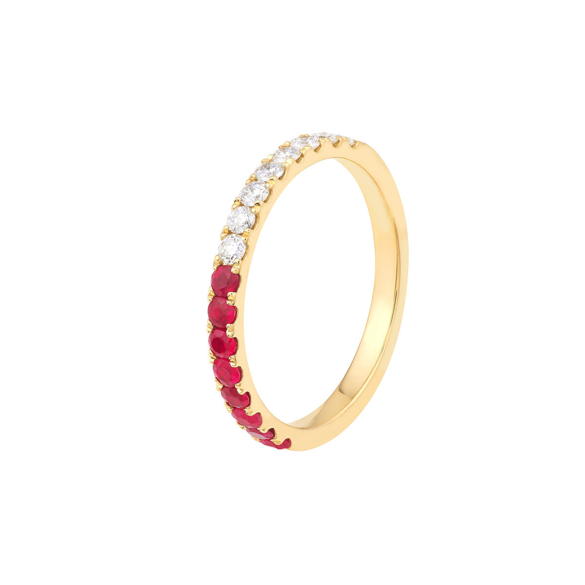 LOVE STACK Ruby + Diamond Stackable Band