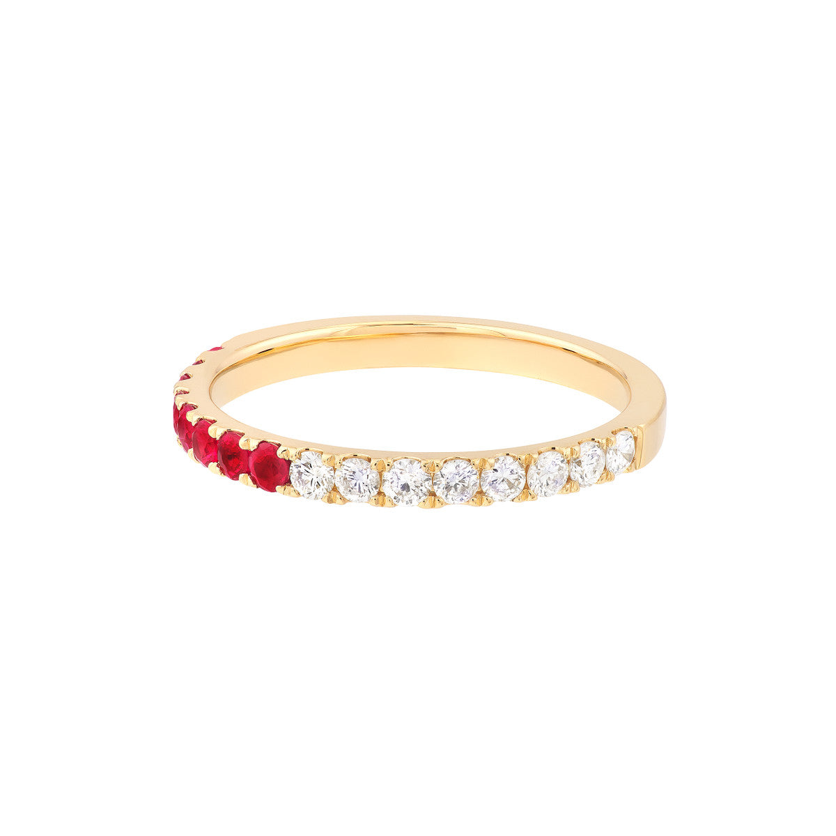 LOVE STACK Ruby + Diamond Stackable Band