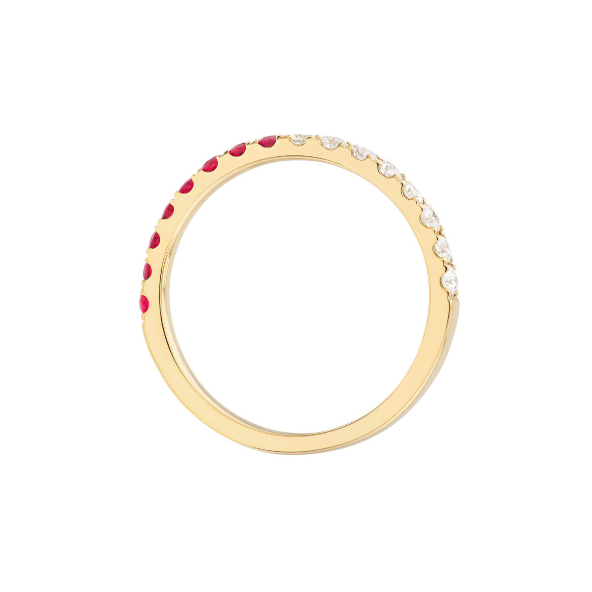 LOVE STACK Ruby + Diamond Stackable Band