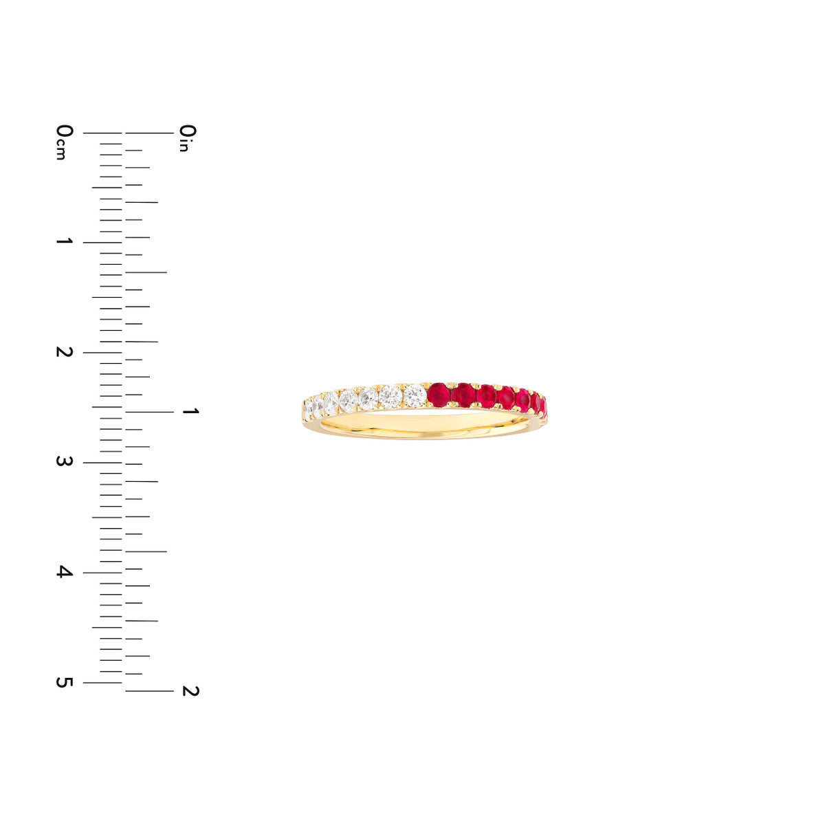 LOVE STACK Ruby + Diamond Stackable Band